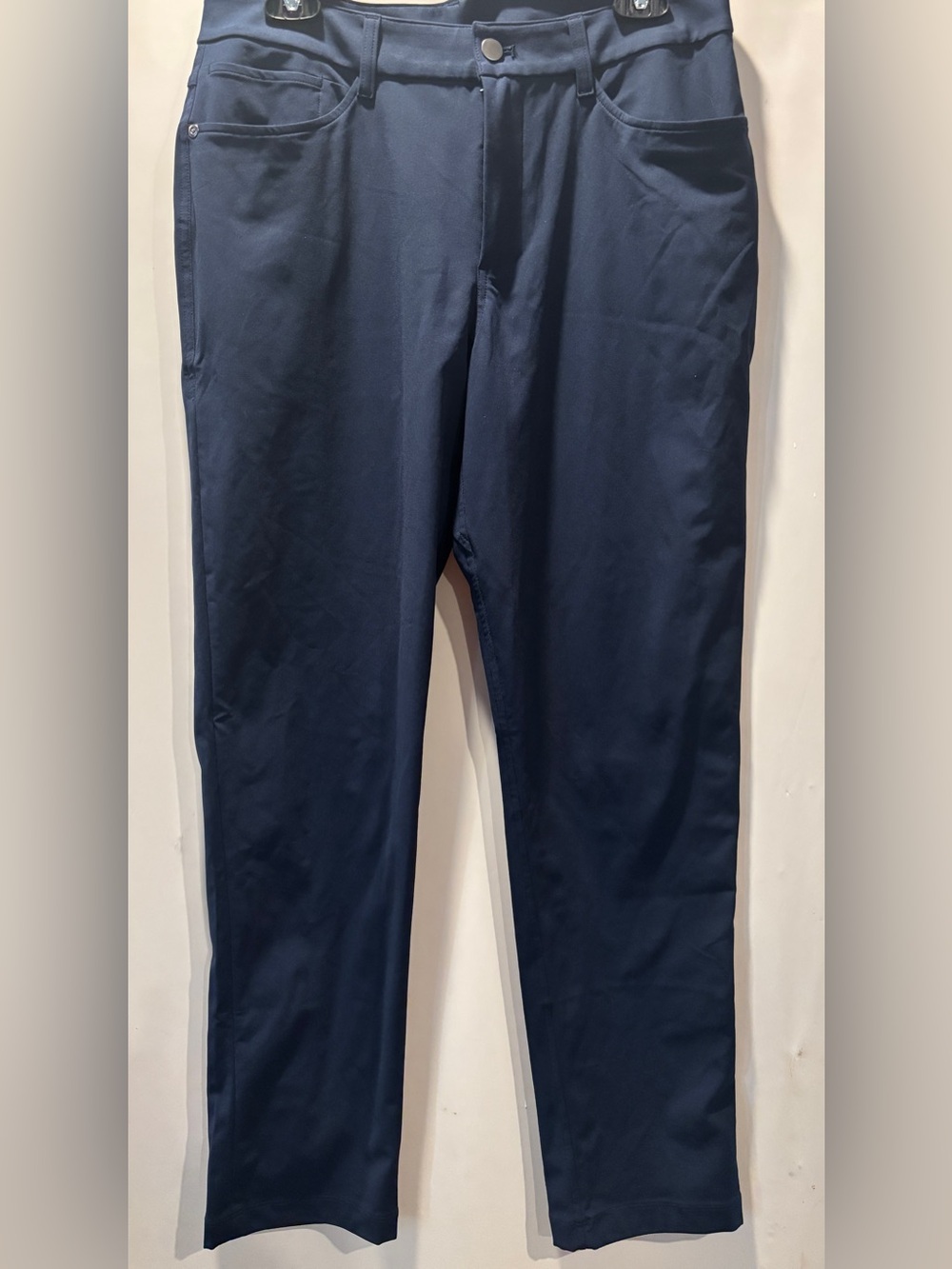 Lululemon ABC 5 Pockets Navy Blue Mens Chino Pants Size 31